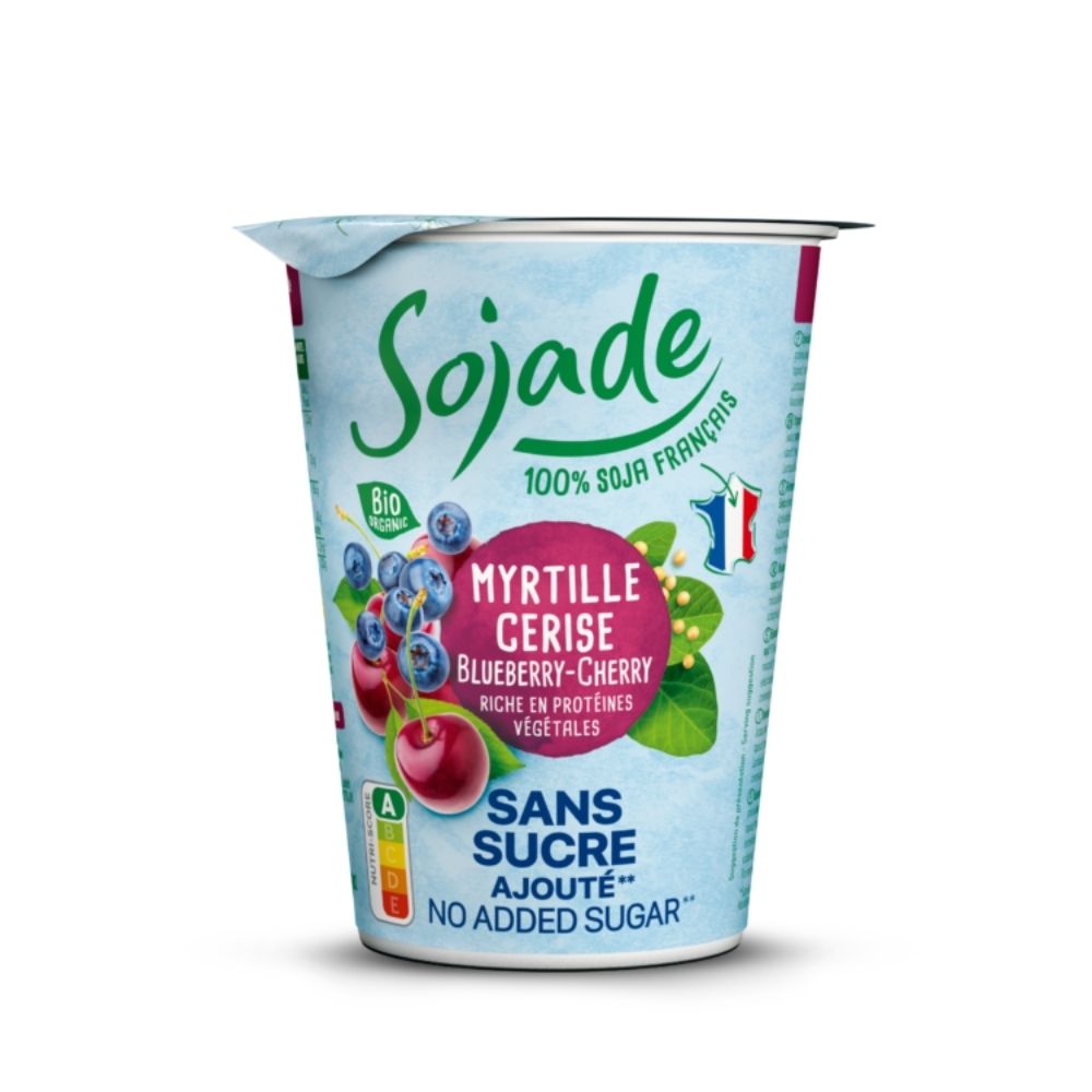 BIO - SOJADE MIRTILO-CEREJA sem adição de açúcar, 400g