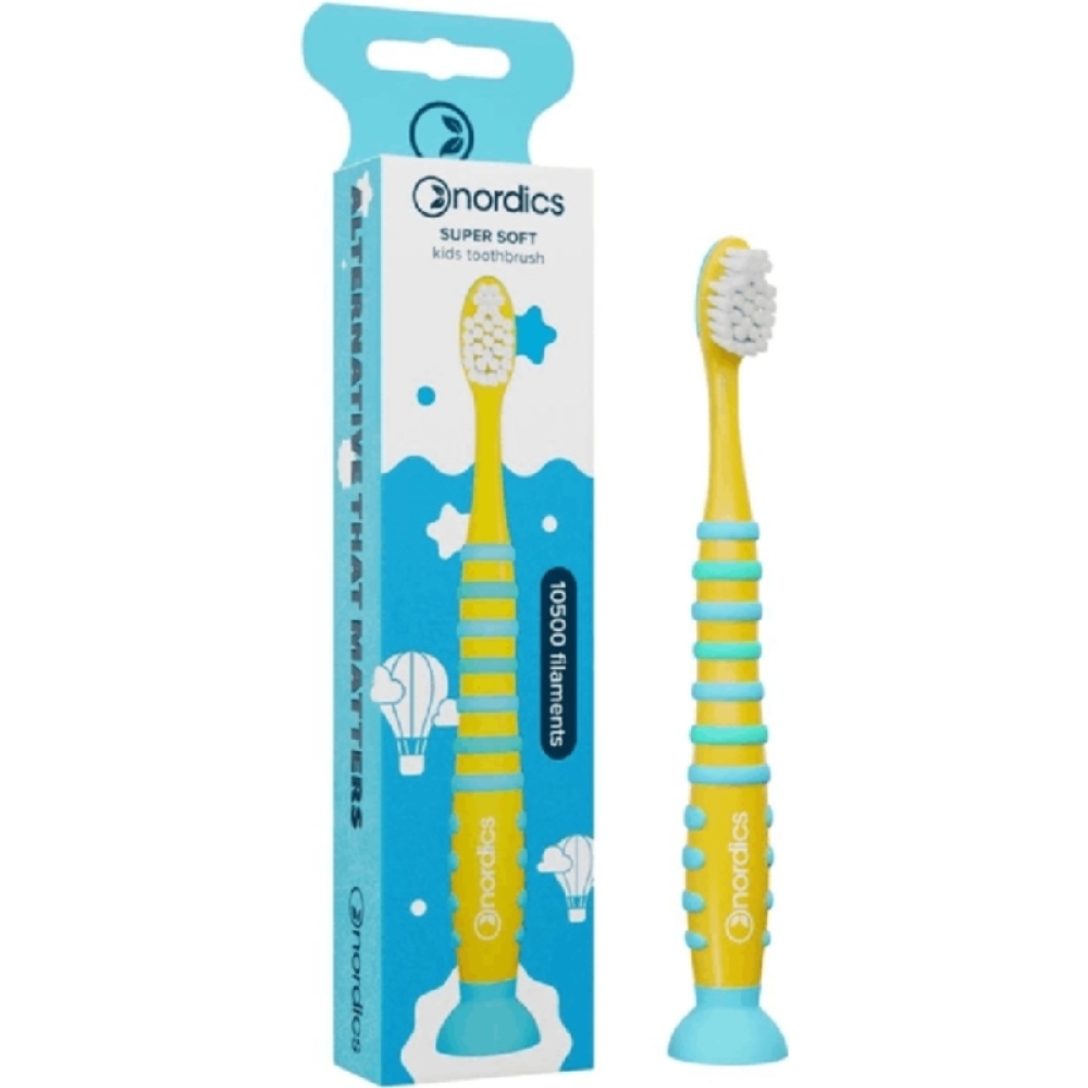 NORDICS - Escova de dentes p/ criança Amarelo e Azul, Balões, 10500 filamentos