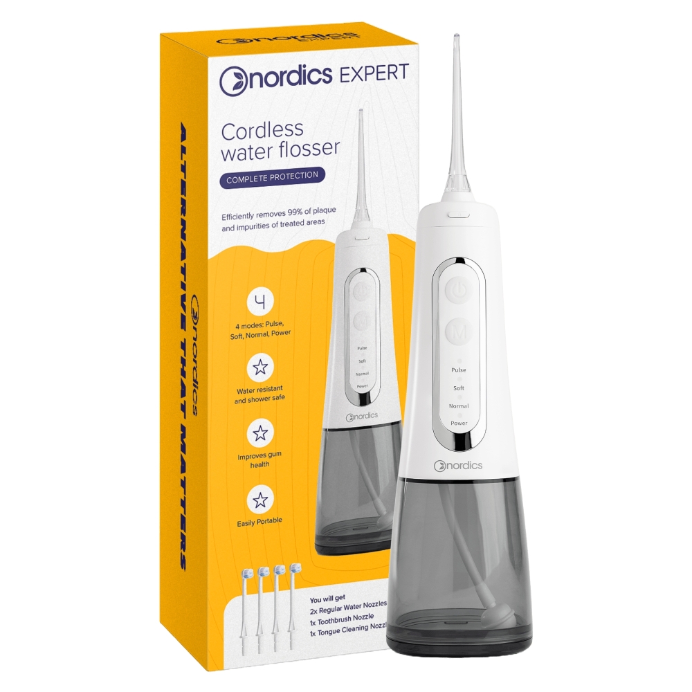 NORDICS - Escova elétrica EA139W, sem fios, branca, p/ adulto, 4 rotações