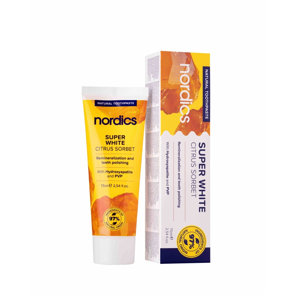 NORDICS - BIO - Pasta de dentes branqueadora, Citrus, 75ml