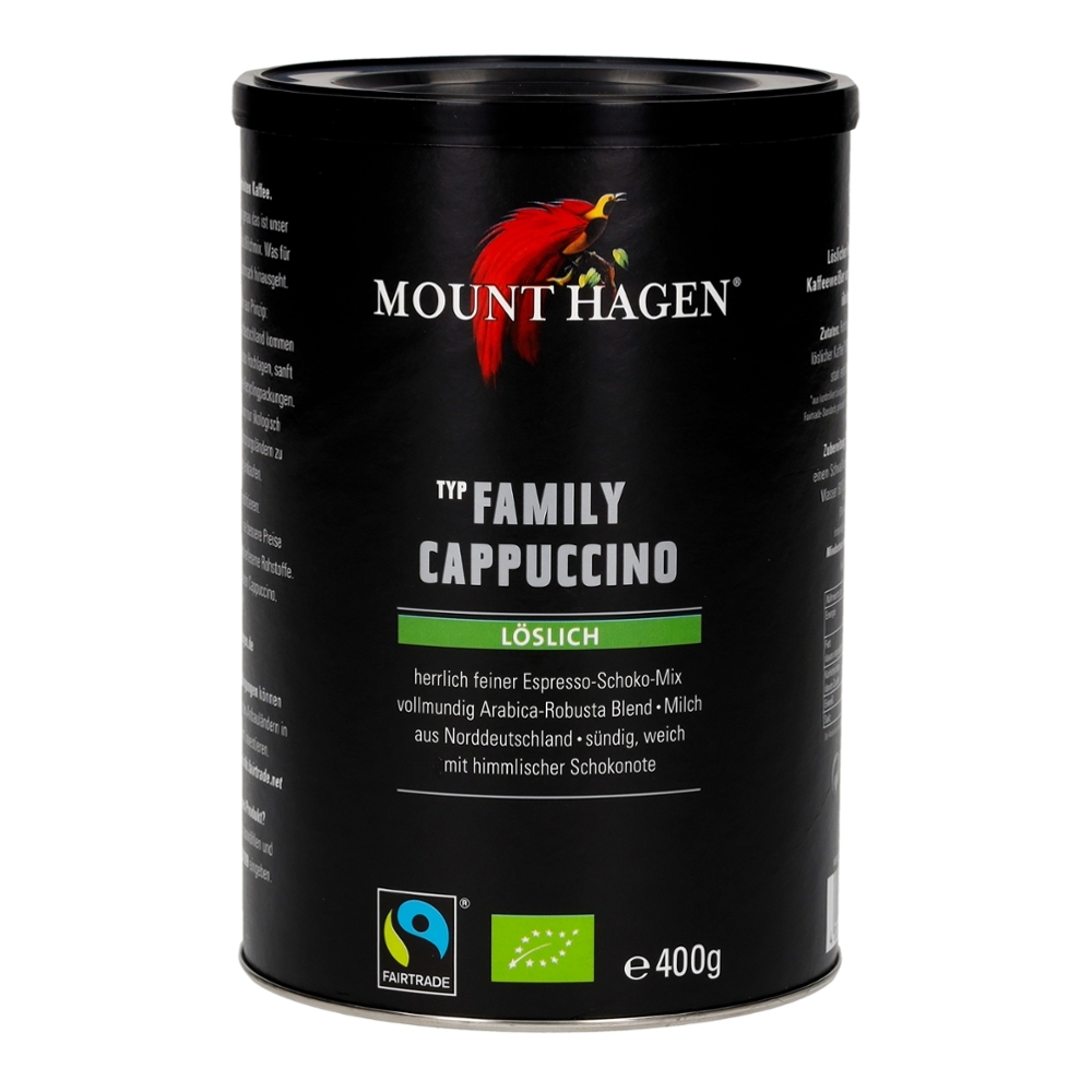 BIO - Cappuccino com chocolate, formato familiar, 400g