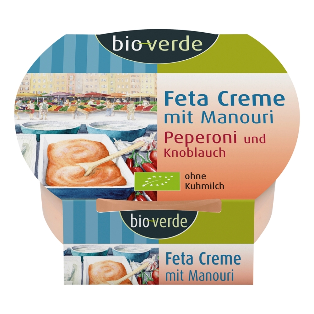 BIO - Creme Feta ovelha e cabra c/ alho e pimenta, 125g