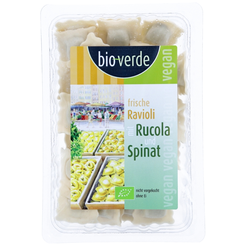 BIO - Ravioli c/ rúcula e espinafre, VEGAN, 250g