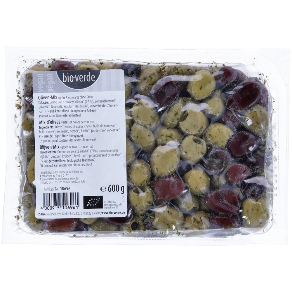 BIO - Mix de azeitonas s/ caroço, 600g