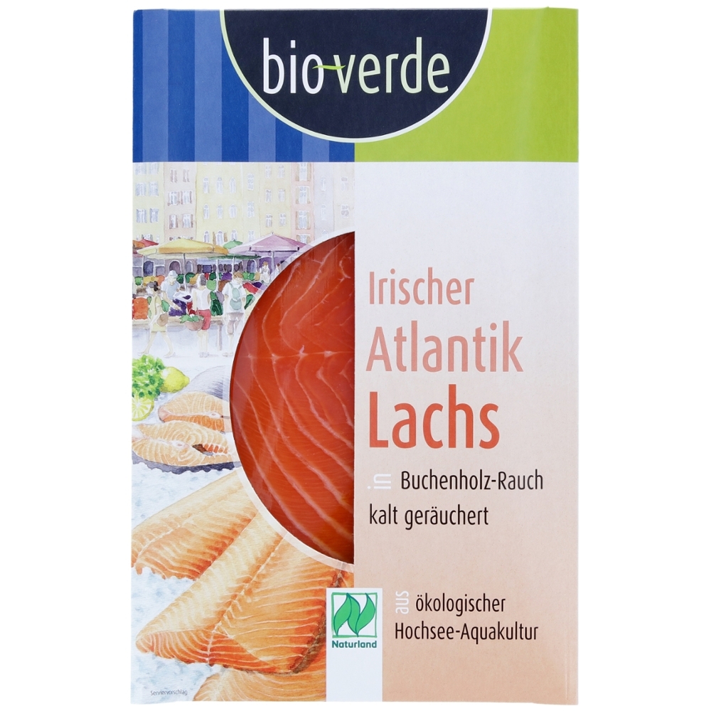 BIO - Salmão fumado Irlandês, Naturland, 100g