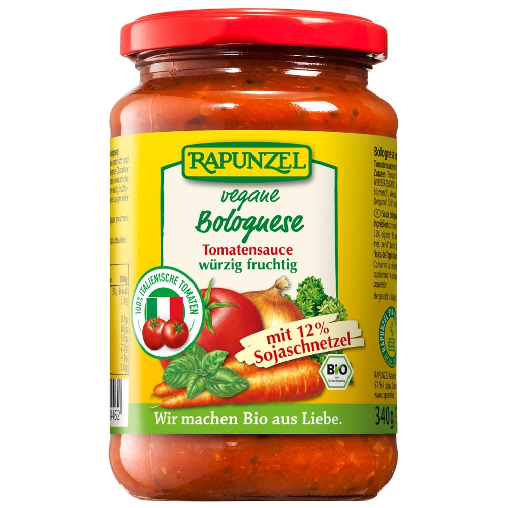 BIO - Molho de Tomate Bolonhesa (12 % SOJA), VEGAN, 340g