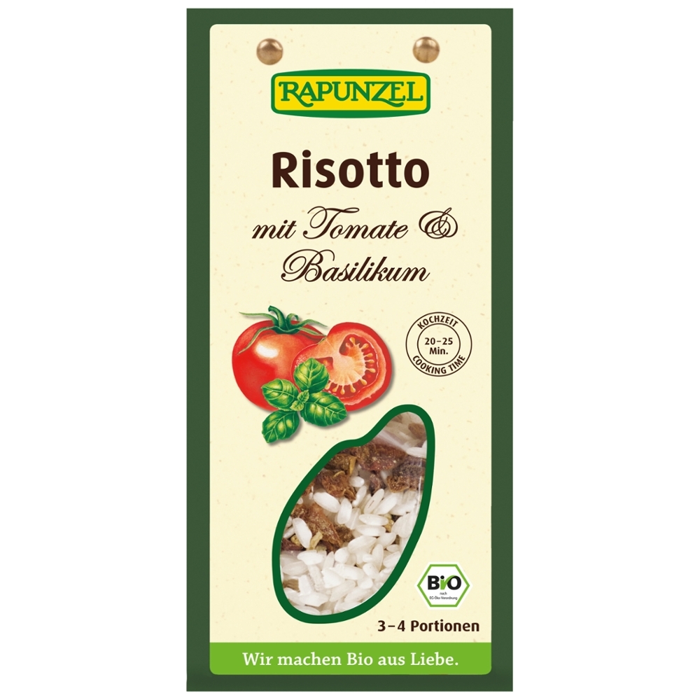 BIO - Risotto com tomate e manjericão, 250g