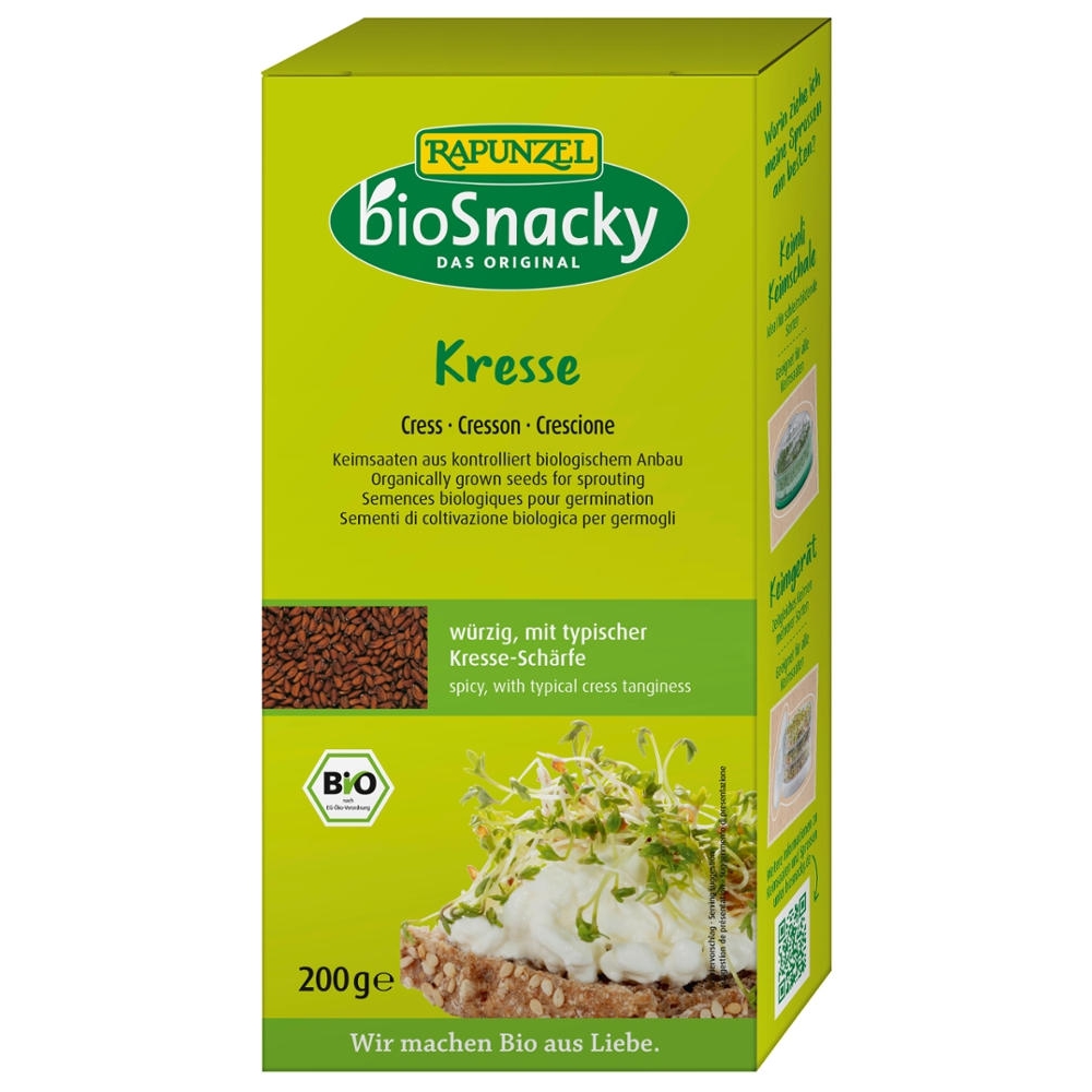 BIO SNACKY - Sementes para germinar Agrião, 200g