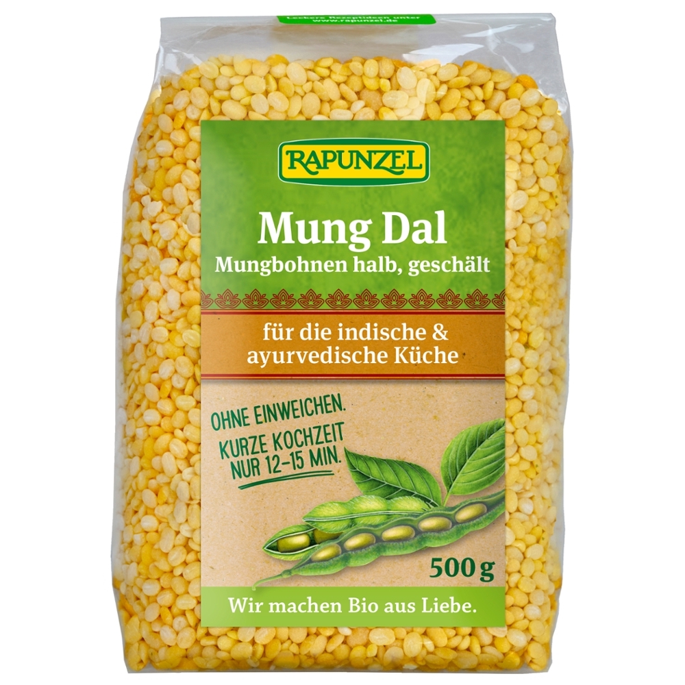 BIO - Feijão Mungo descascado, metades, 500g