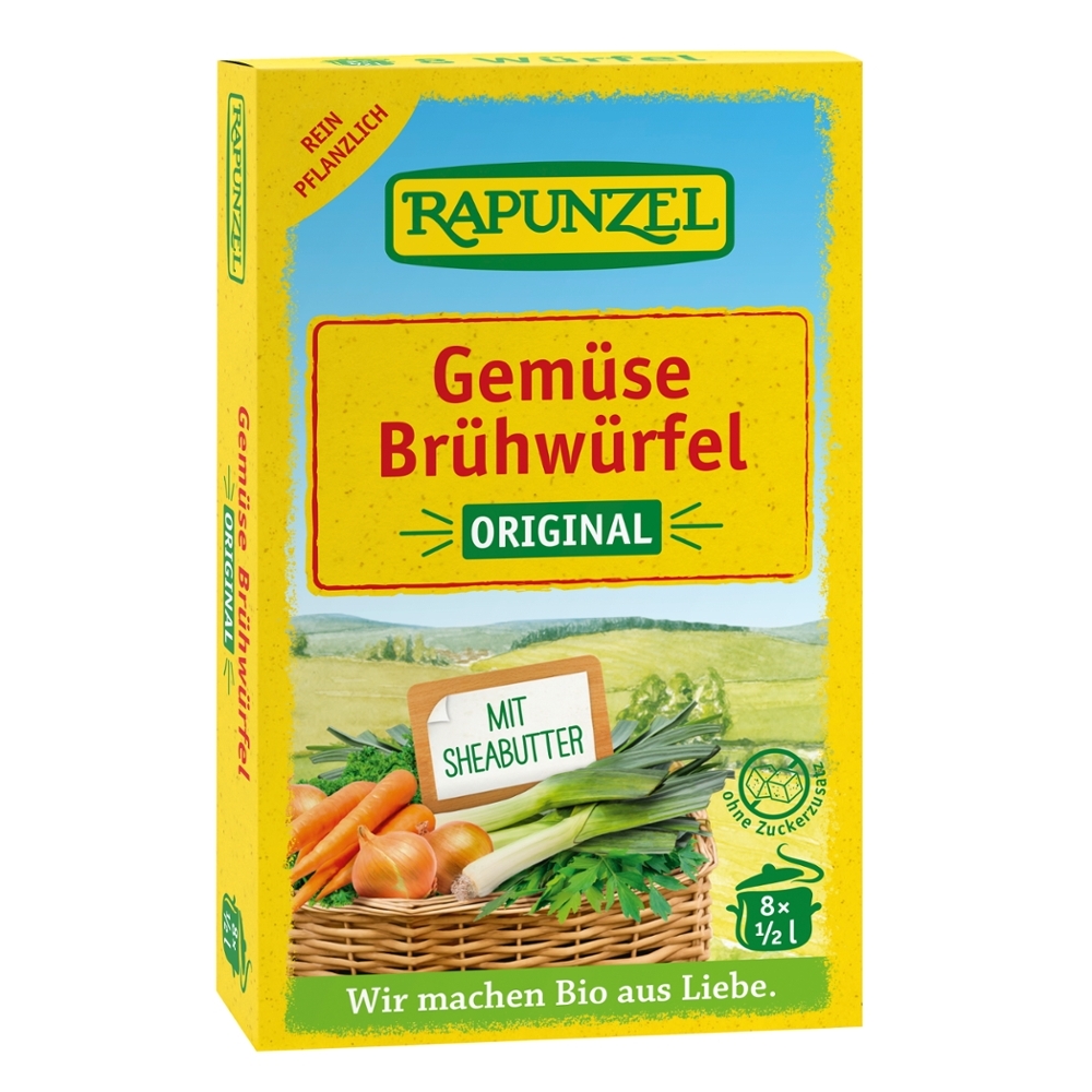 BIO - Cubos p/ caldo de legumes, original, c/ fermento 8 cubos