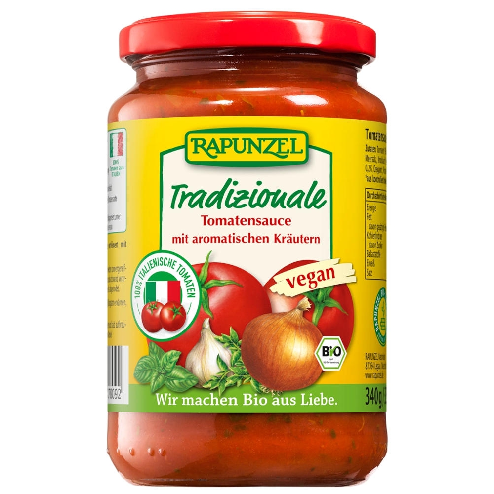 BIO - Molho de Tomate Tradicional, VEGAN, 340g