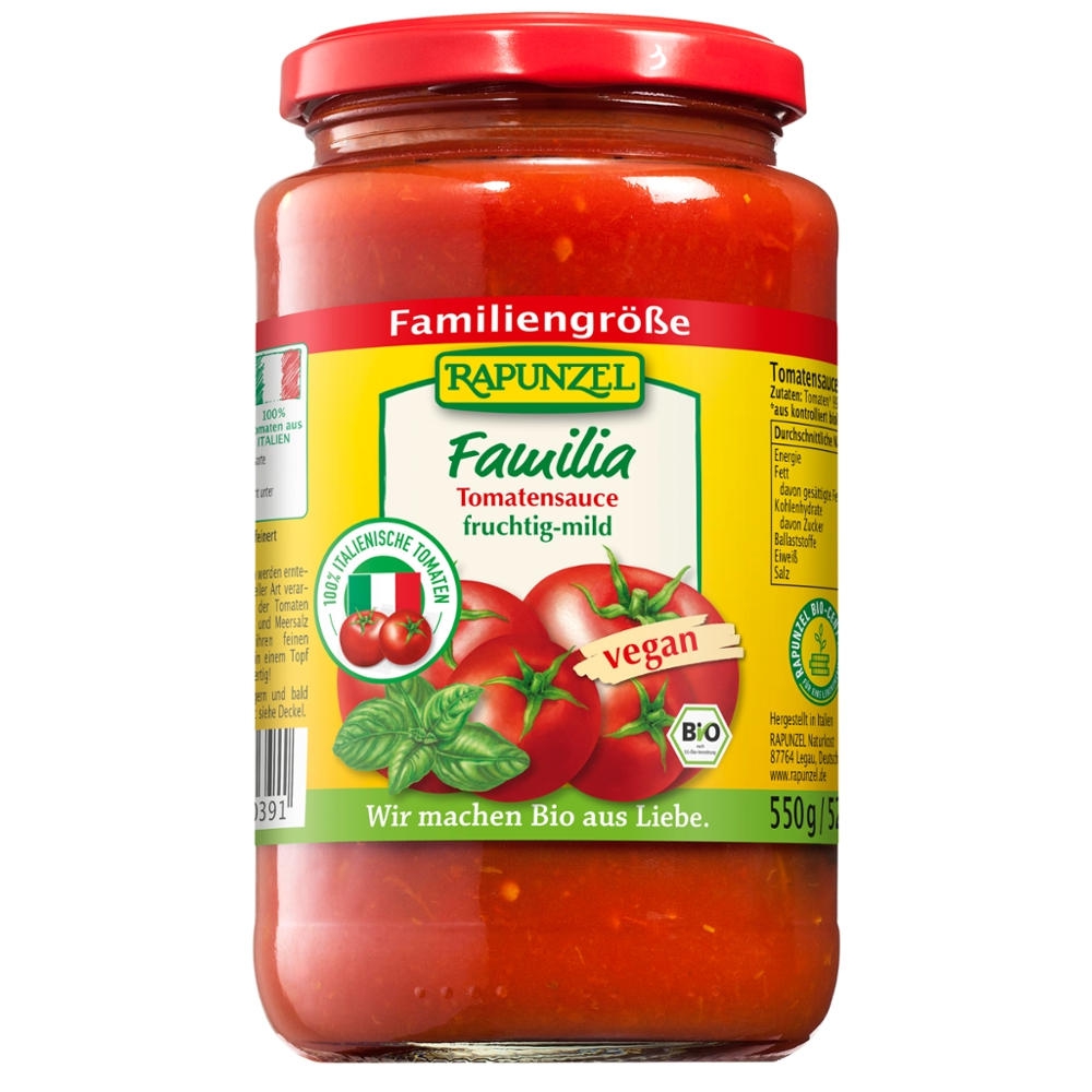 BIO - Molho de Tomate Família, VEGAN, 550g