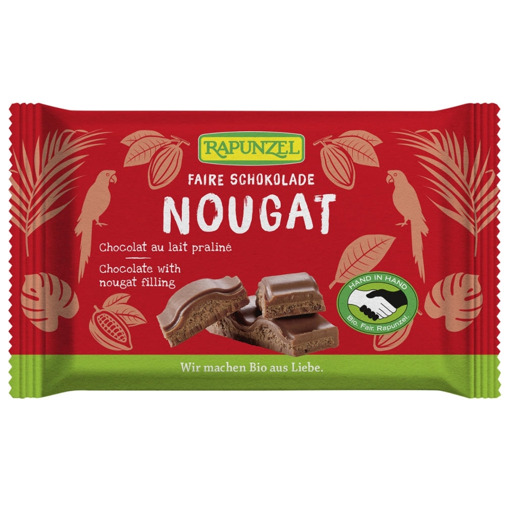 BIO - Chocolate de leite c/ recheio de praliné, 100g