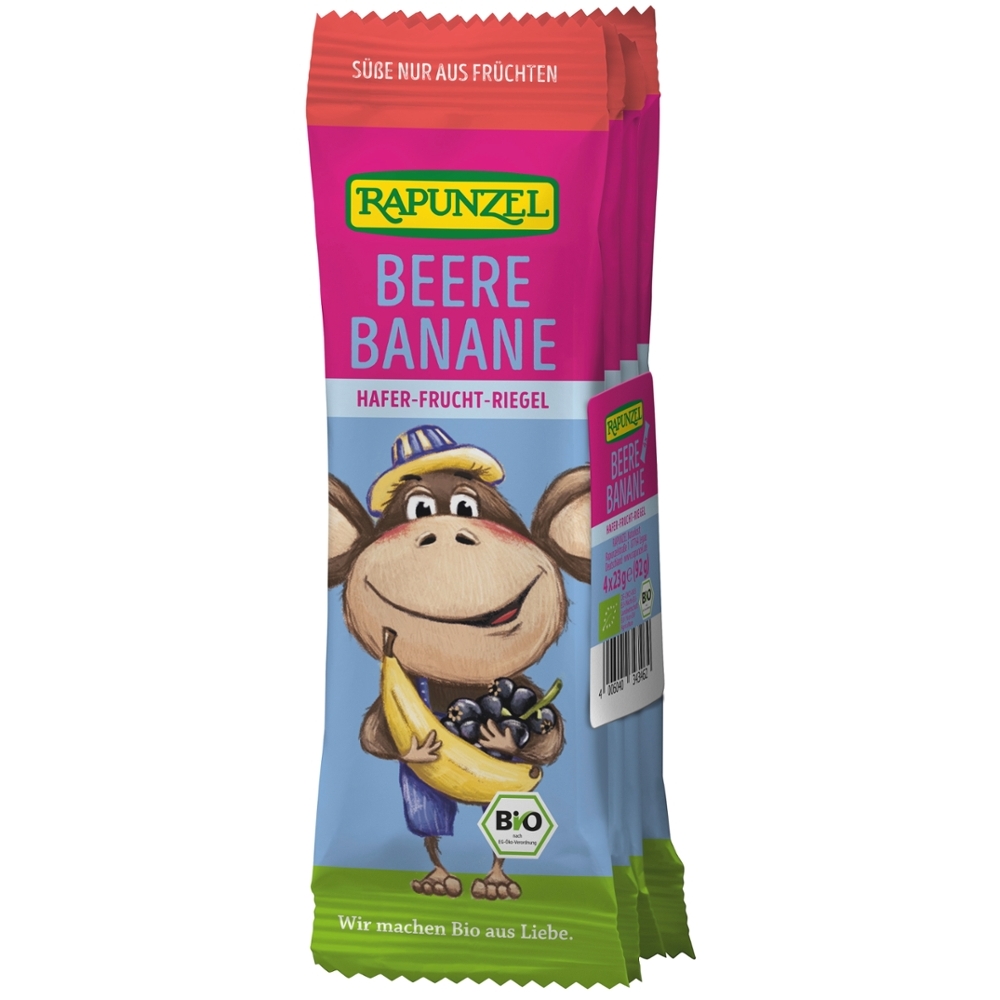 BIO - Barrita Kids, AVEIA, Groselha preta e Banana, VEGAN, 4x23g