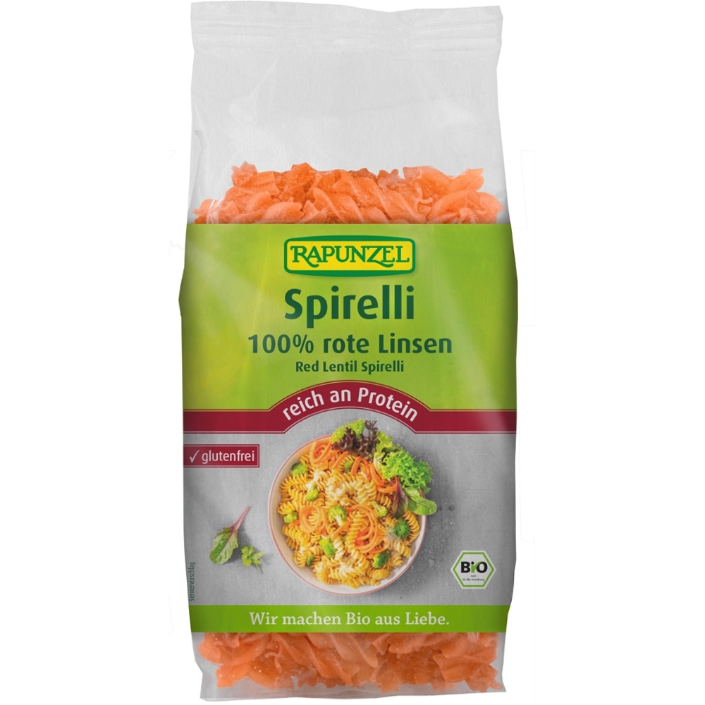 BIO - Espirelli de lentilhas vermelhas, 300g