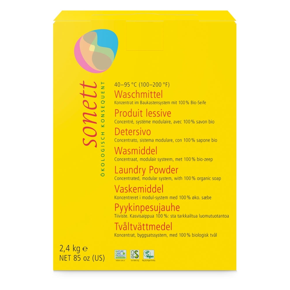 Detergente em pó para a roupa, 2,4Kg
