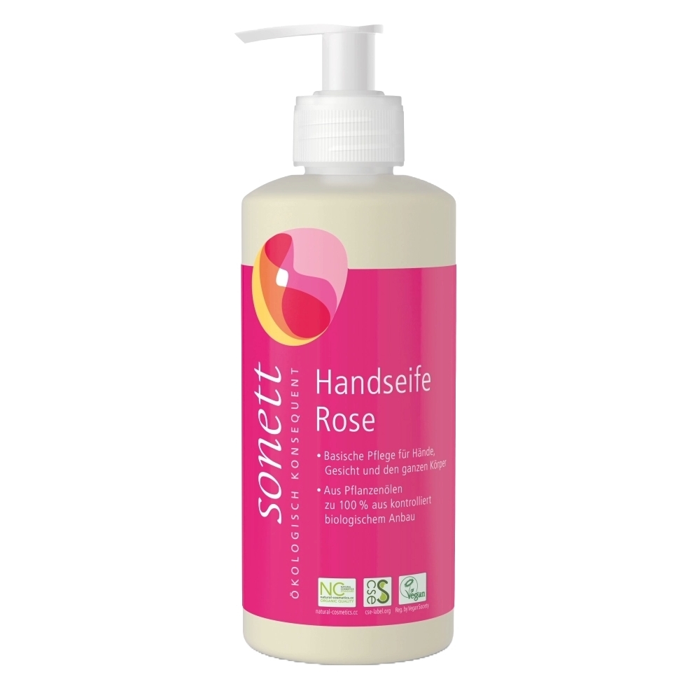 Sabonete líquido para mãos, rosto e corpo, Rosa, 300ml