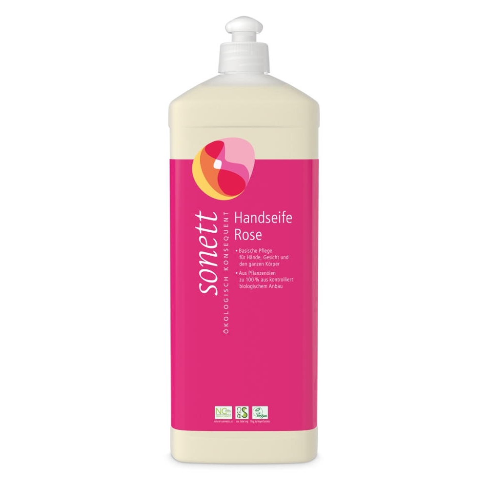 Sabonete líquido para mãos, rosto e corpo, Rosa, 1L