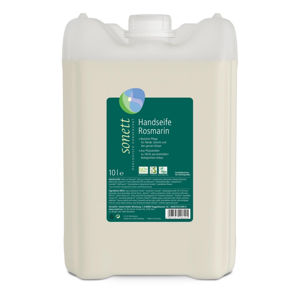 Sabonete líquido para mãos, rosto e corpo, Alecrim, 10L