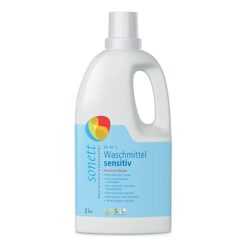 Detergente líquido p/ roupa, 30-95ºC, Sensitiv, 2L