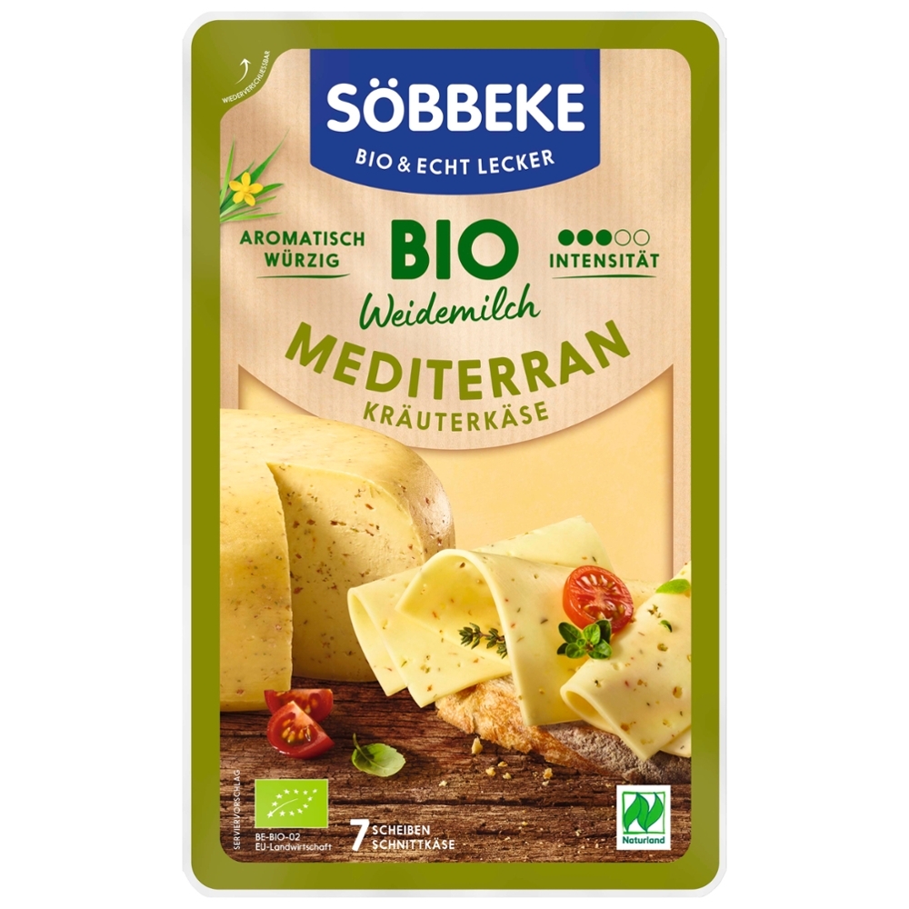 BIO - Queijo mediterrâneo, fatiado, 125g
