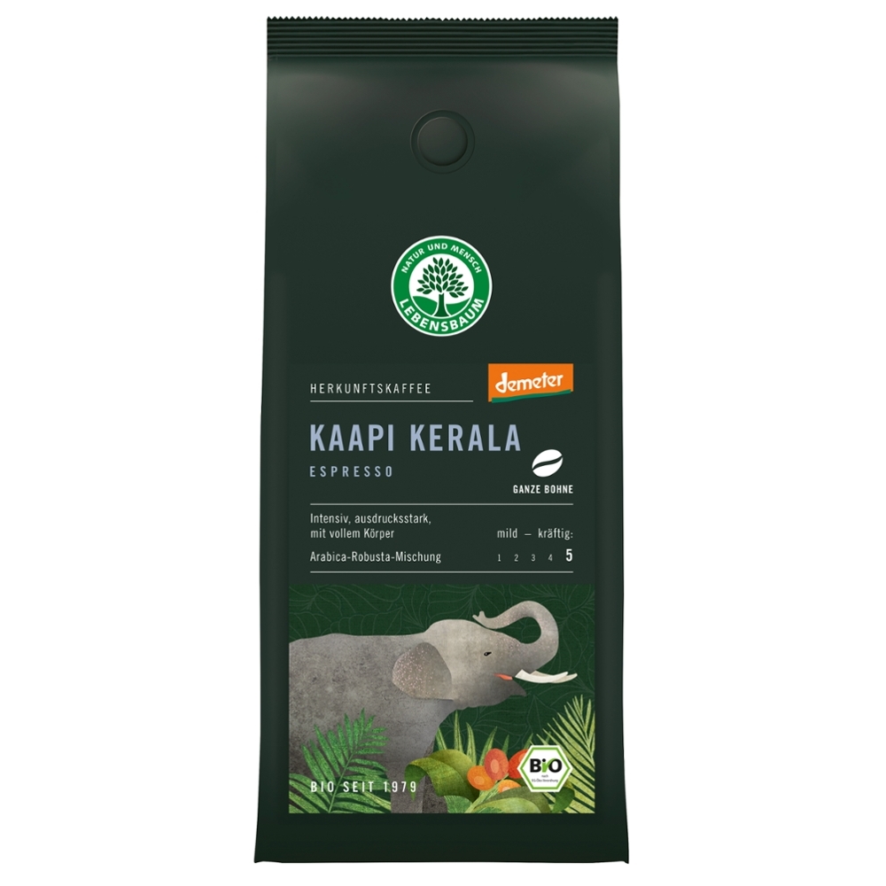 BIO - Expresso Kaapi Kerala grão , Demeter, 250g