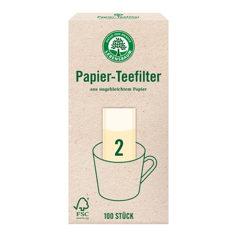 Filtro p/ chá em papel tamanho 2, 100un