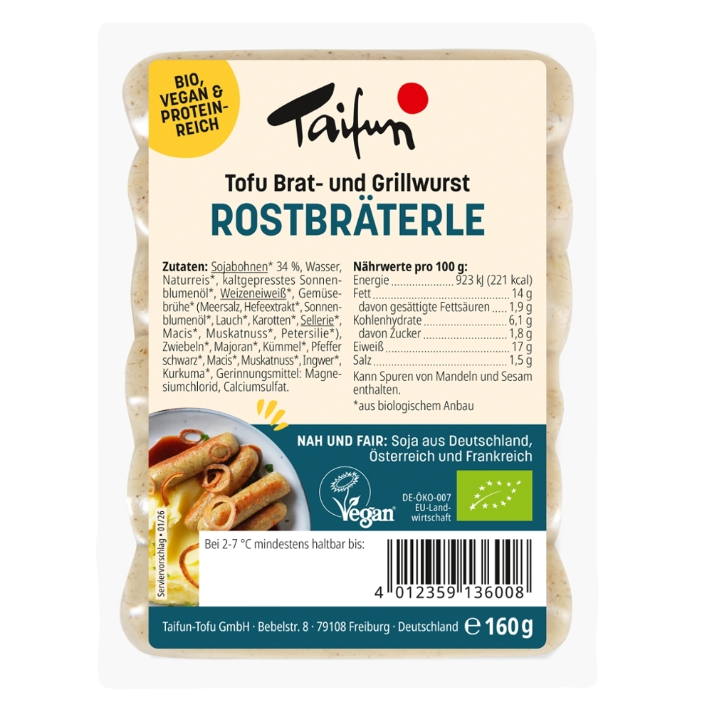 BIO - Veggie - Preparado vegetal à base de tofu, Rostbräterle, 160g