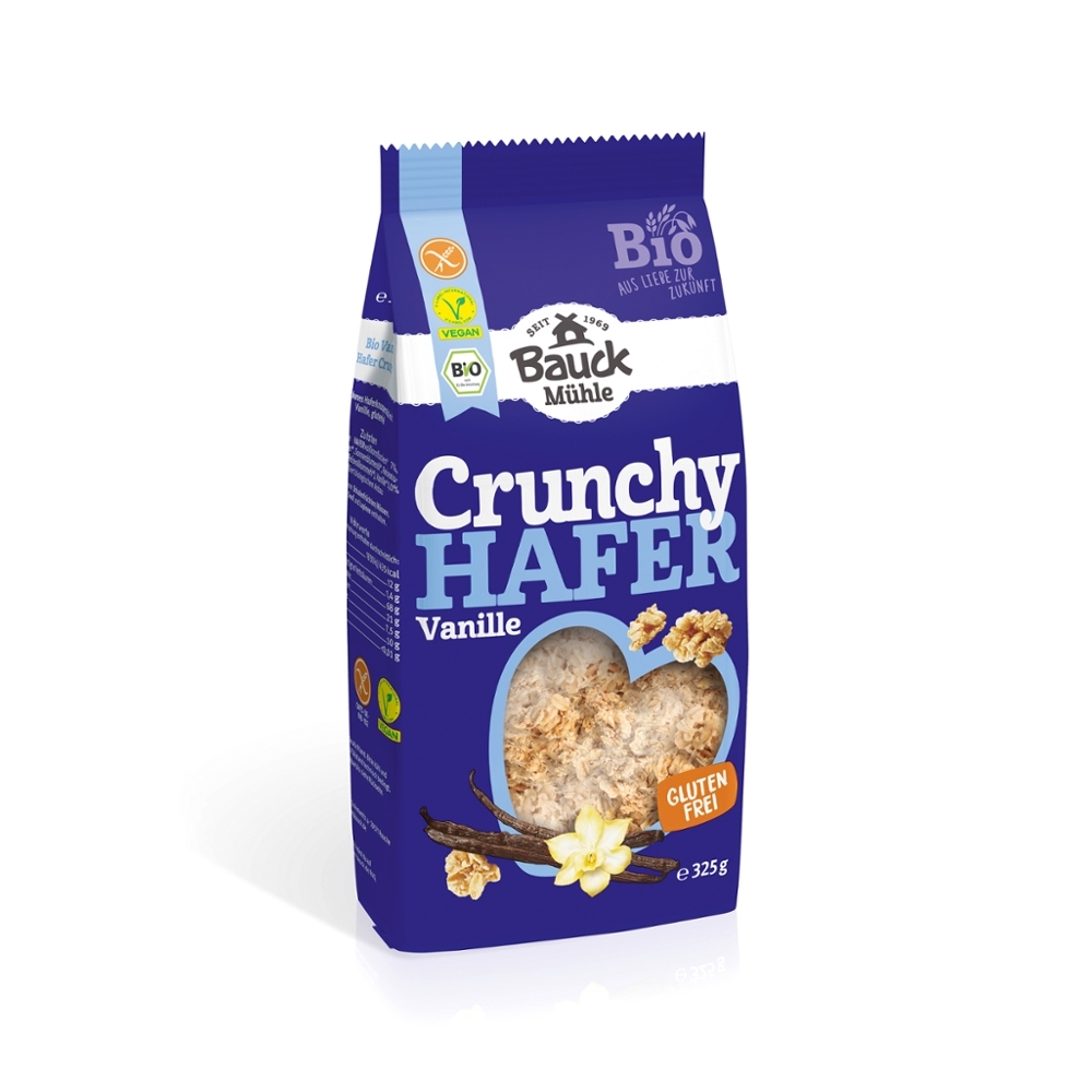 BIO - Crunchy de AVEIA c/ Baunilha, SEM GLÚTEN, 325g