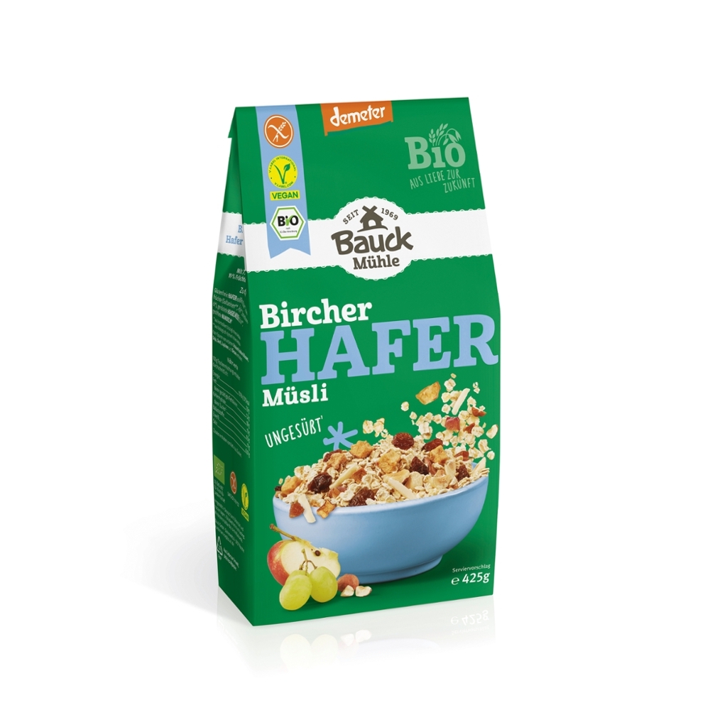 BIO - Muesli de Aveia Bircher não adoçado, SEM GLUTÉN, 425g