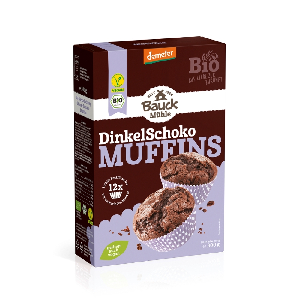 BIO - Mistura Muffins de ESPELTA c/ Chocolate, Demeter, 300g