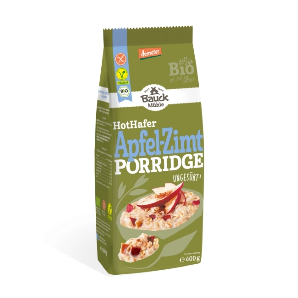 BIO - Papa de AVEIA- Maça e Canela s/ GLUTÉN, Demeter, 400g