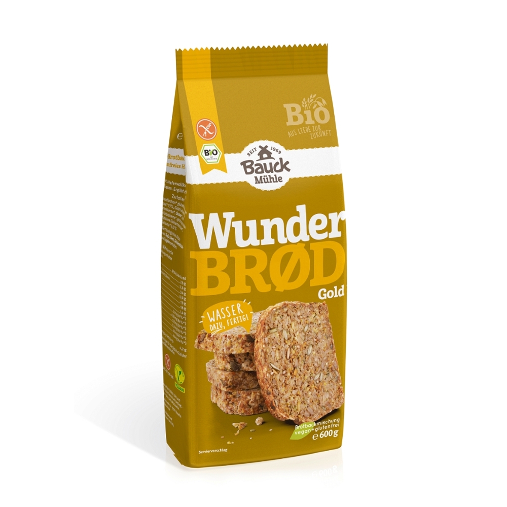BIO - Mistura Pão Milagre dourado, s/ fermento e s/ GLUTÉN, 600g
