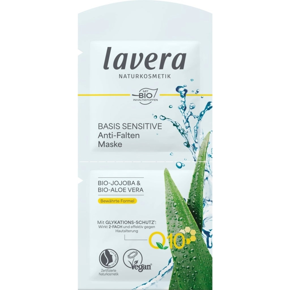 Lavera - Basis Sensitiv - Máscara facial Anti-Rugas Q10- 2x5ml