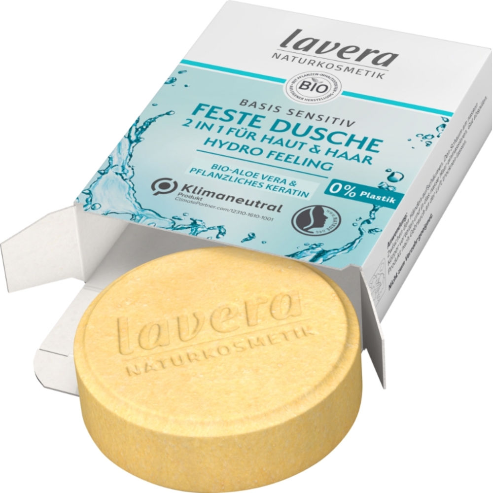 Lavera - Duche Sólido - Basis Sensitiv - Hydro Feeling, 50g