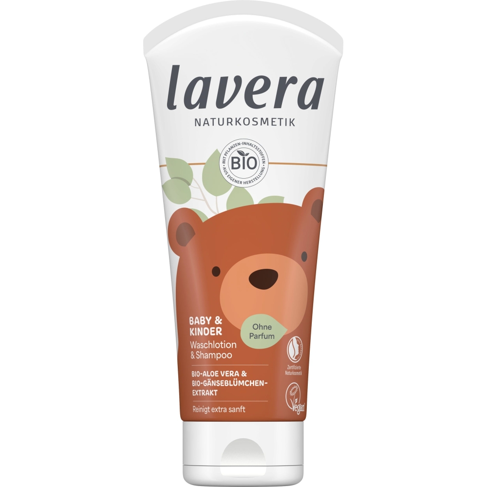 Lavera - Bebé & Criança - Champô e loção lavagem, 200ml