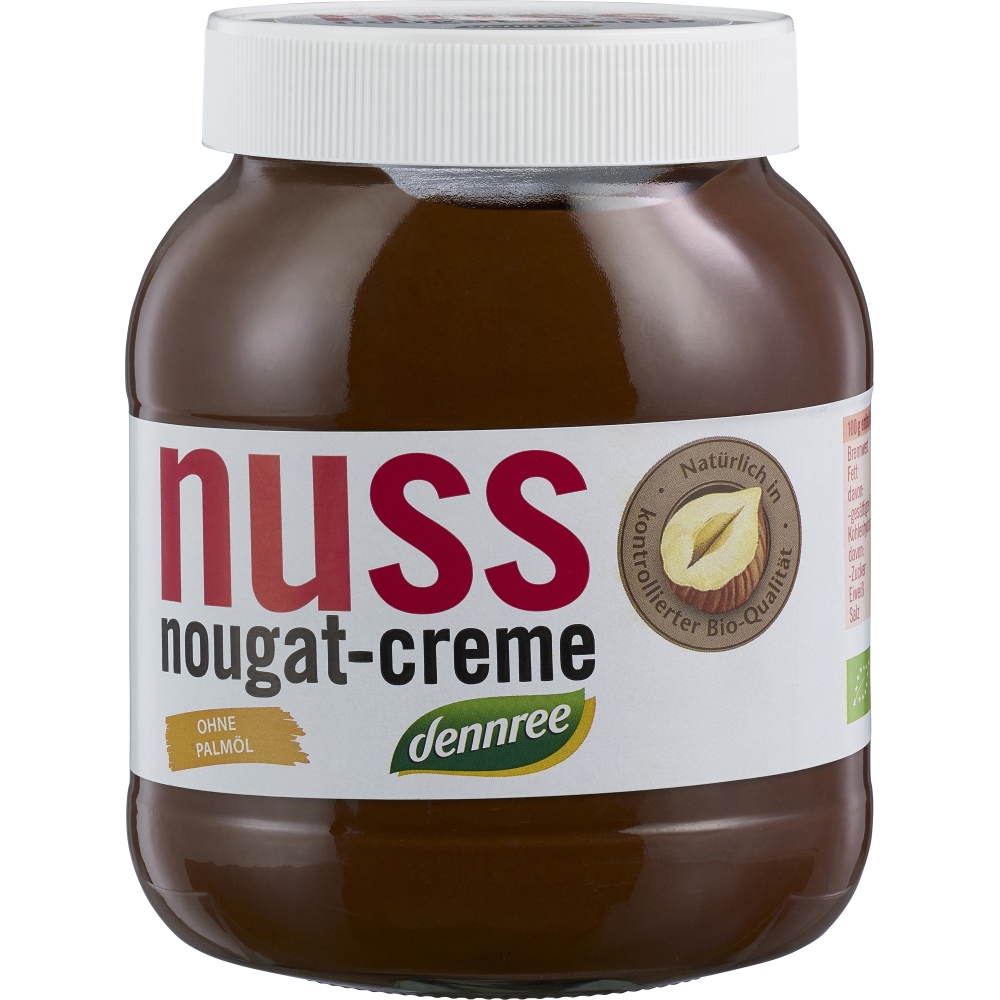 BIO - Creme de avelã e chocolate, em frasco de vidro 750g