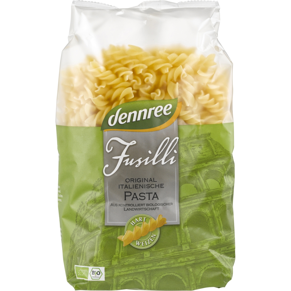 BIO - Fusilli de trigo duro branco,  500 gr