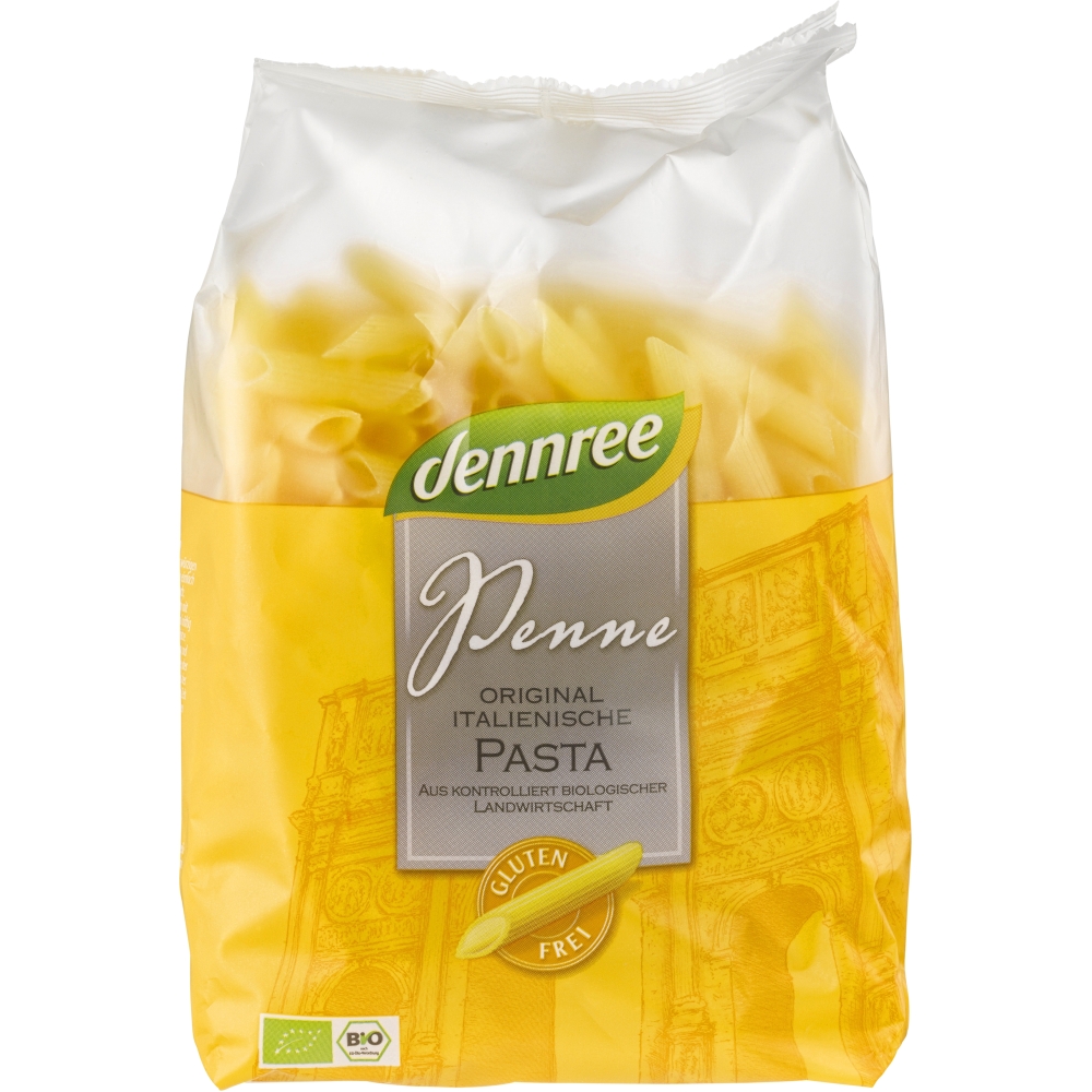 BIO - Penne de milho e arroz, sem glúten, 500 gr