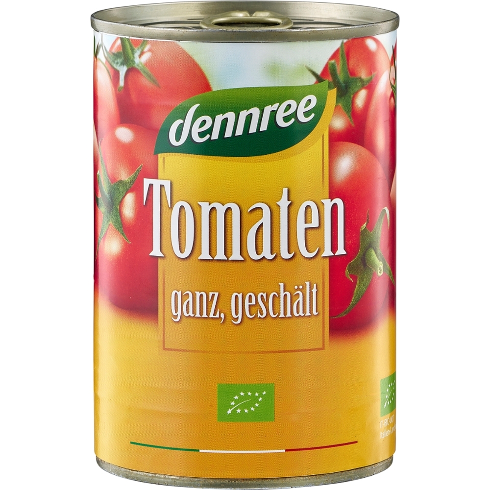 BIO - Tomate inteiro s/ pele, em sumo de tomate, 400g (240g)
