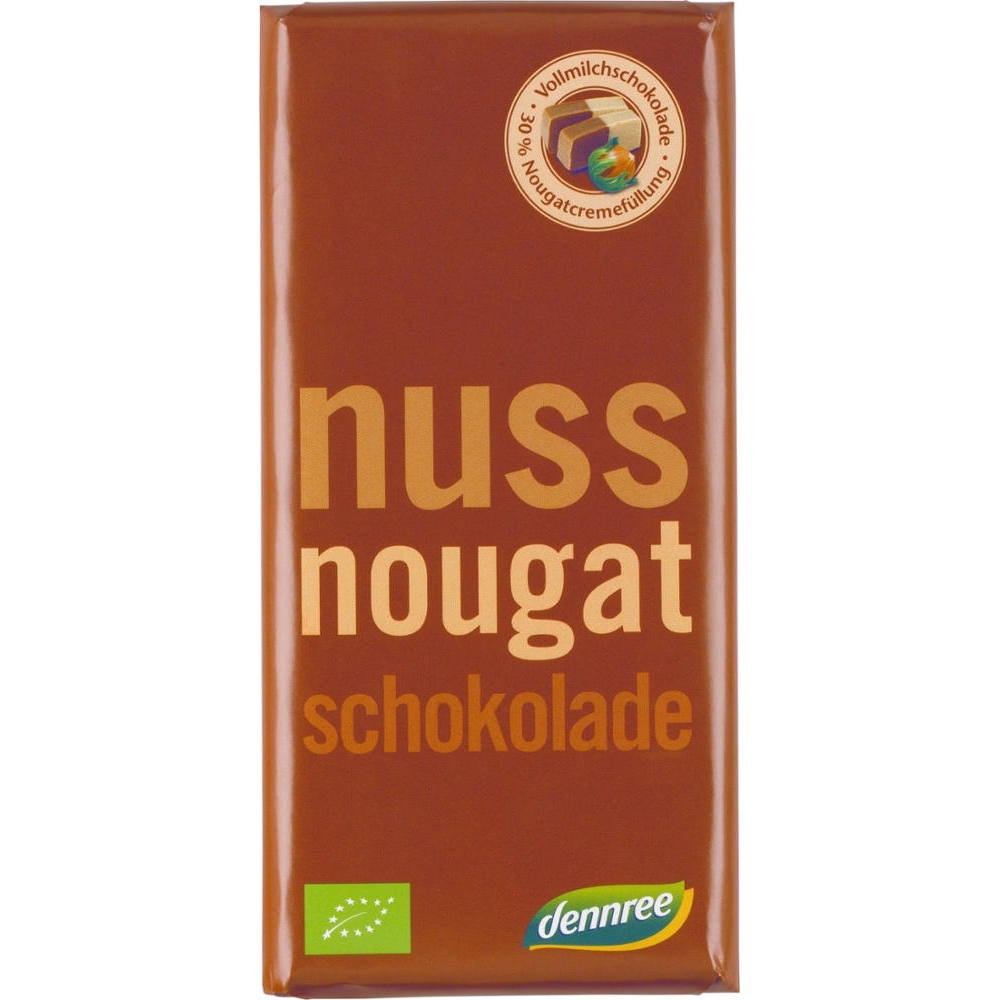 BIO - Chocolate de leite gordo nougat, 100g
