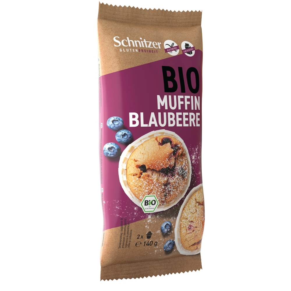 BIO - Muffins de mirtilos, SEM GLÚTEN, 2x70G