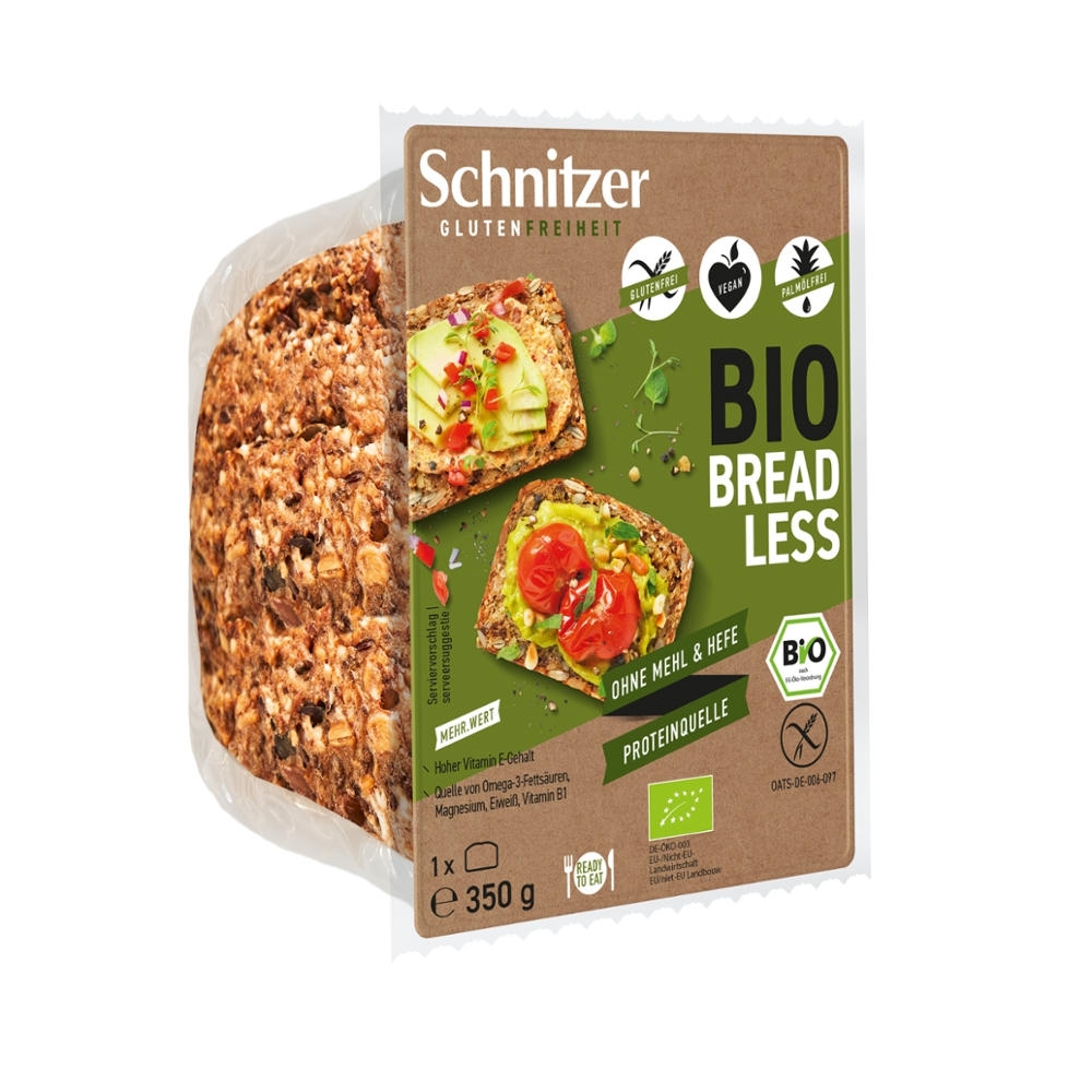 BIO - Pão "Bread Less", sem farinha, fermento e SEM GLÚTEN, 350g