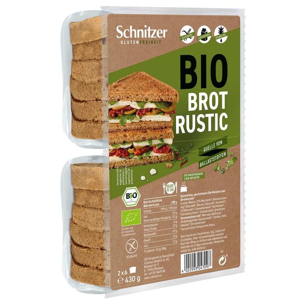 BIO - Pão de Milho fatiado, SEM GLÚTEN, 430g