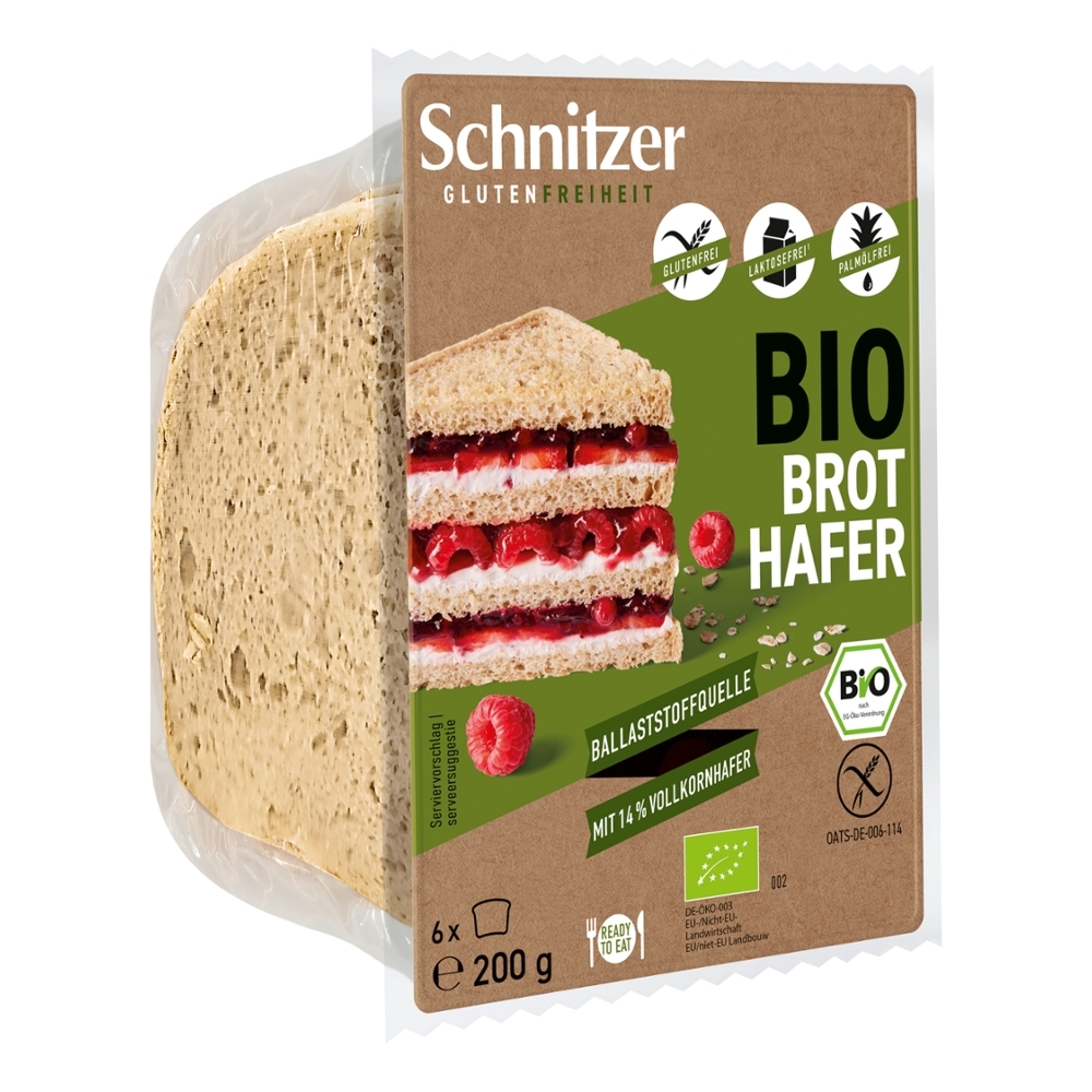 BIO - Pão de Aveia integral fatiado, SEM GLÚTEN, 200g