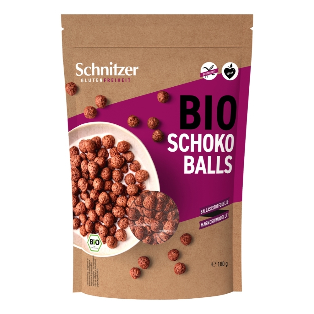 BIO - Bolinhas de Chocolate sem GLÚTEN, VEGAN, 180g