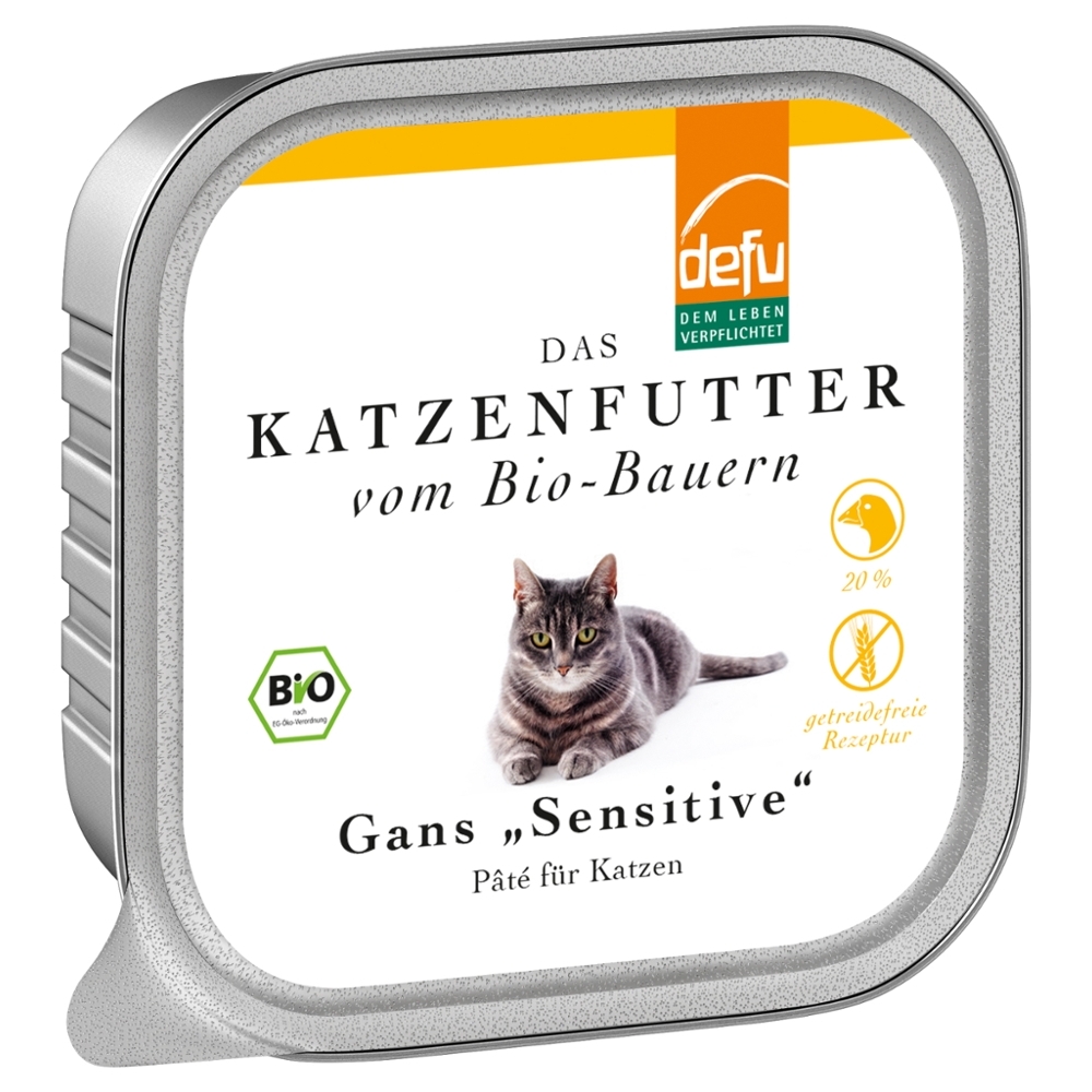 DEFU BIO - Gato, Refeição húmida, Paté de Ganso "sensitive", 100g