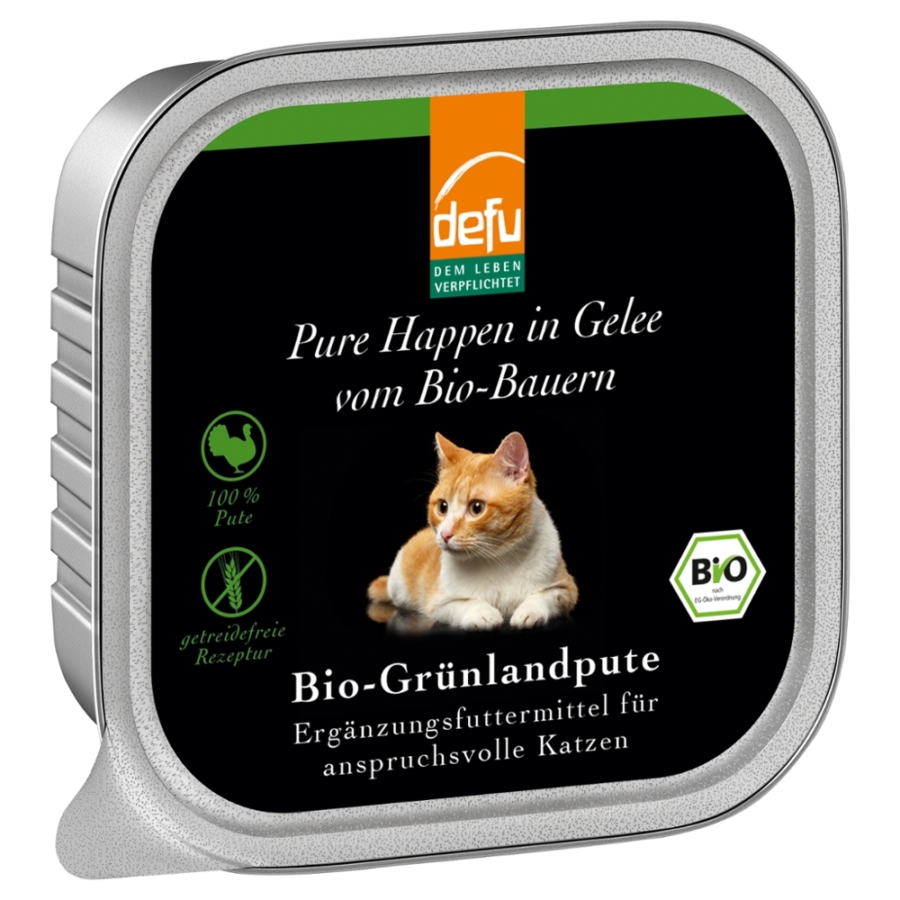 DEFU BIO - Gato, Suplemento húmido, Peru do campo em geleia, 100g