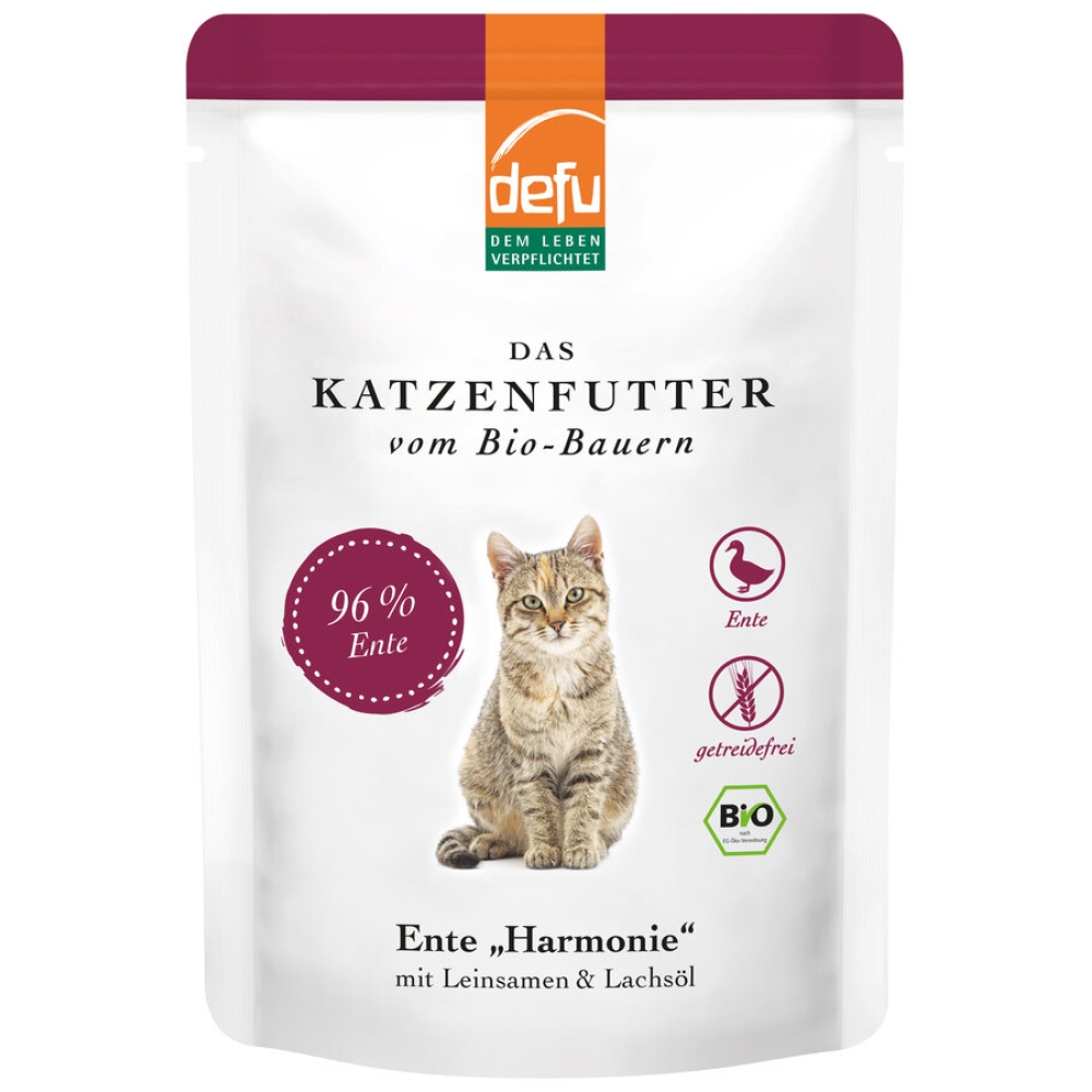 DEFU BIO - Gato, Refeição húmida - Pato "Harmony", 85g