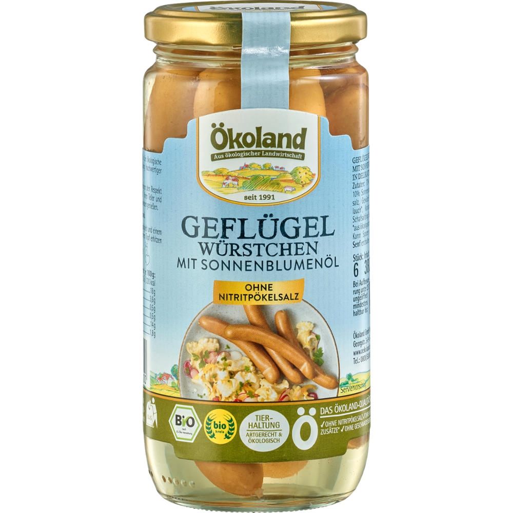 BIO - Salsichas vienenses de aves, 380g (180g)